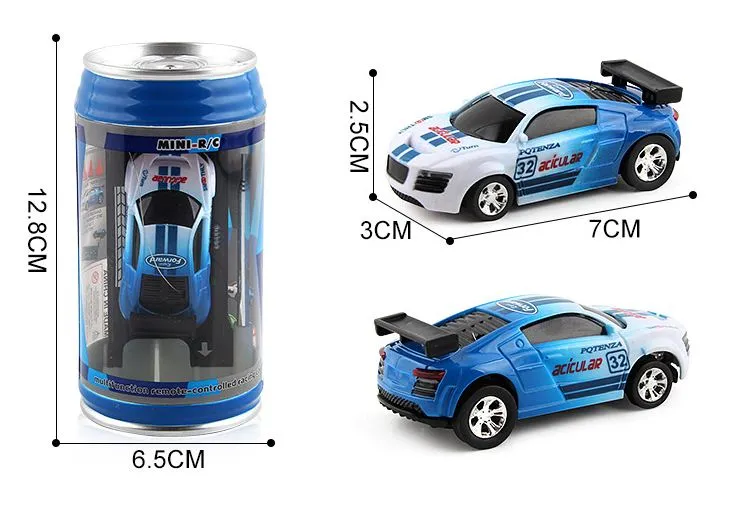 Coke Can Mini RC Kit Radio Remote Control Toys Electric Micro Racing Car Remote Control 4 Frequencies Toy For Children4731403