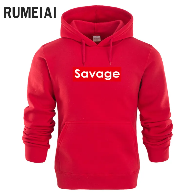 RUMEIAI 2018 Men Sudaderas Hombre Hip Hop Letter Print Mens Brand Hoodie Sweatshirt Slim Fit Men Hoody