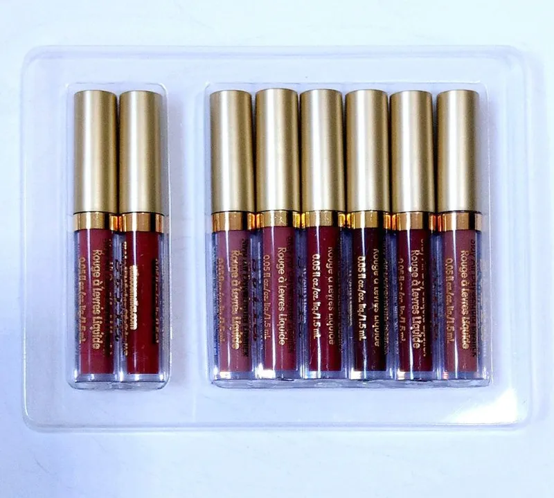 Ny Hot Makeup Star-Studded Åtta flytande läppstift Set / Box Långvarig Creamy Shimmer Flytande Läppstift Högkvalitativ DHL Shipping