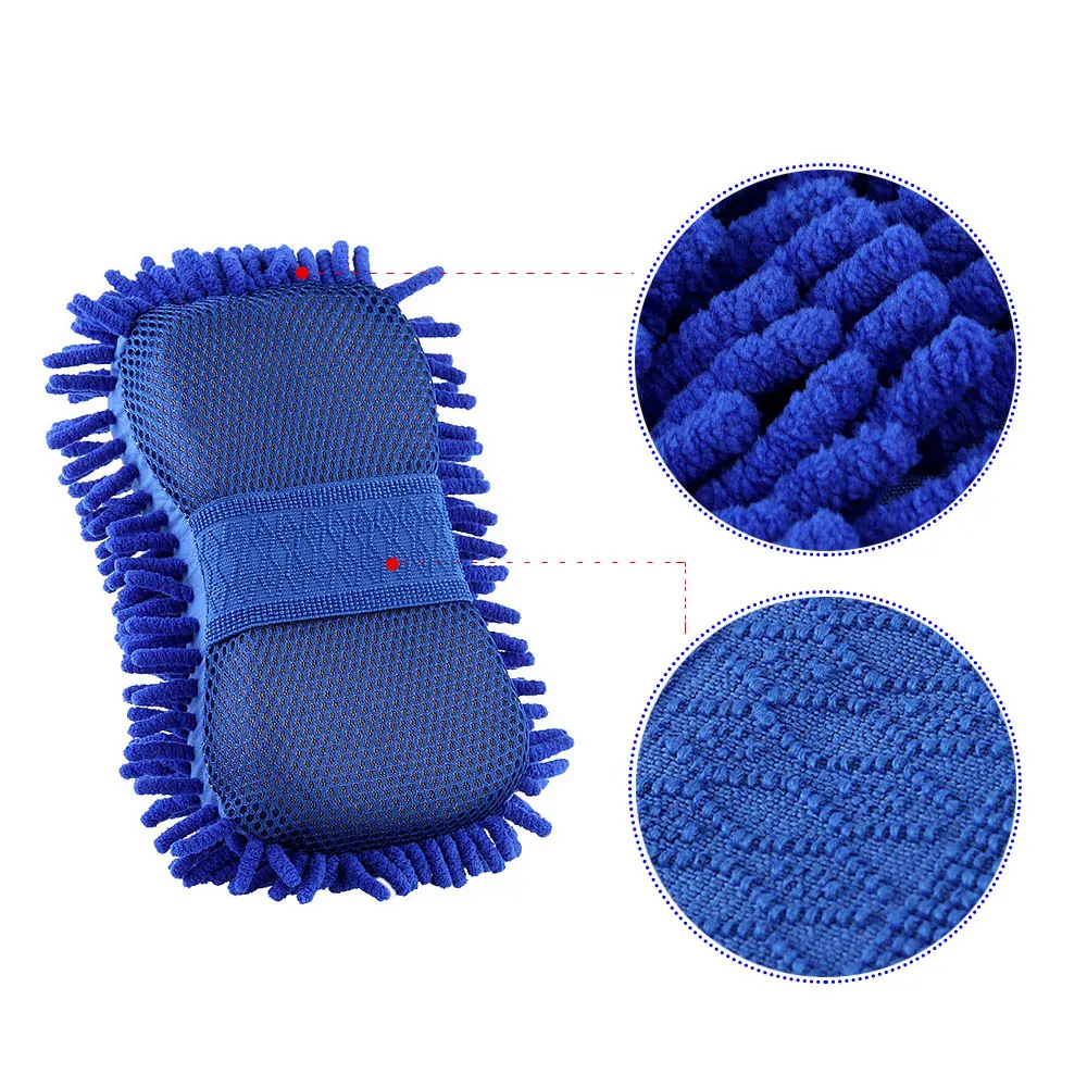 Car Wash Auto Hand Soft Towel Microfiber Chenille Anthozoan Washing Gloves Coral Fleece Sponge Car Washer