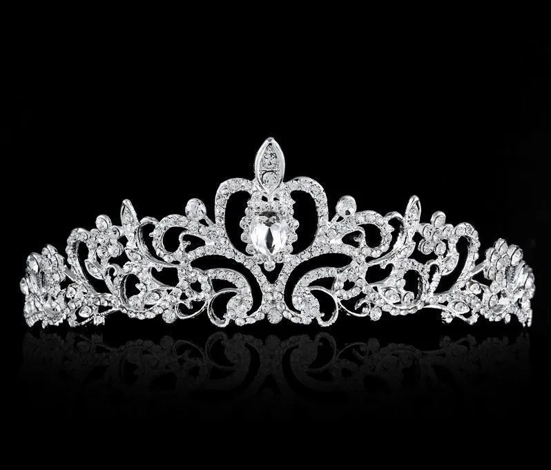 Cristalli di perline brillanti di alta qualità Corone nuziali Velo da sposa Tiara Corona Accessori capelli Fascia capelli Tiara nuziale feste