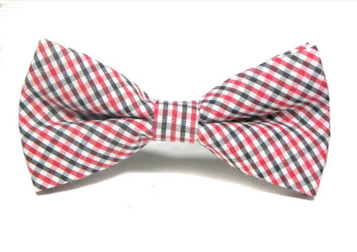 Novo Estilo Xadrez Crianças Bowtie Algodão Crianças Bowties Baby Kid Clássico Cão de Estimação Gato Listrado Borboleta Criança Bow tie GA104