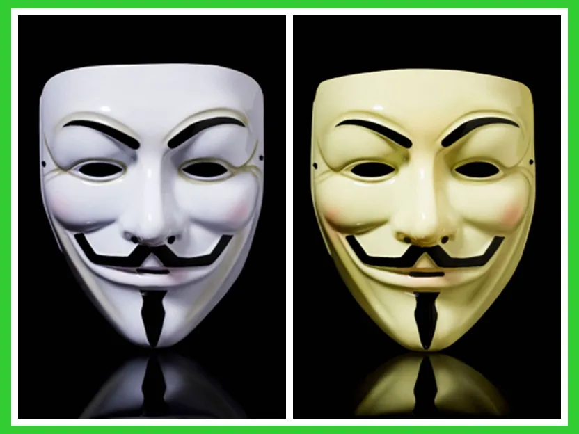 Sıcak Satış V Maske Vendetta 4 çeşit Maske Anonim Guy Fawkes Fantezi Büyük Çocuklar Kostüm Cadılar Bayramı Maskeleri Cadılar Bayramı M1 Için Masquerade V Maskeleri