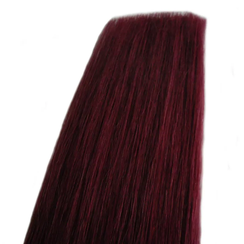レミーテープヘアエクステンションlotテープで人間の髪の延長ストレート16〜24インチストレートレミーブラジルの髪の毛9127209