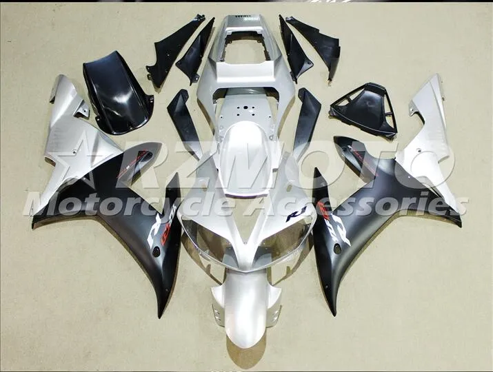 3 free gifts Complete Fairings For Yamaha YZF 1000 YZF R12002 2003 Injection Plastic Motorcycle Full Fairing Kit Silver Black I2