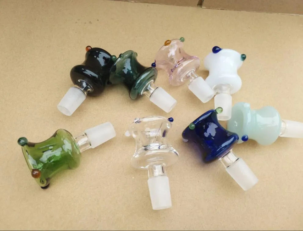 Coloured new bubble cannon head Wholesale Glass Bongs Accessories, Glass Water Pipe Smoking, 