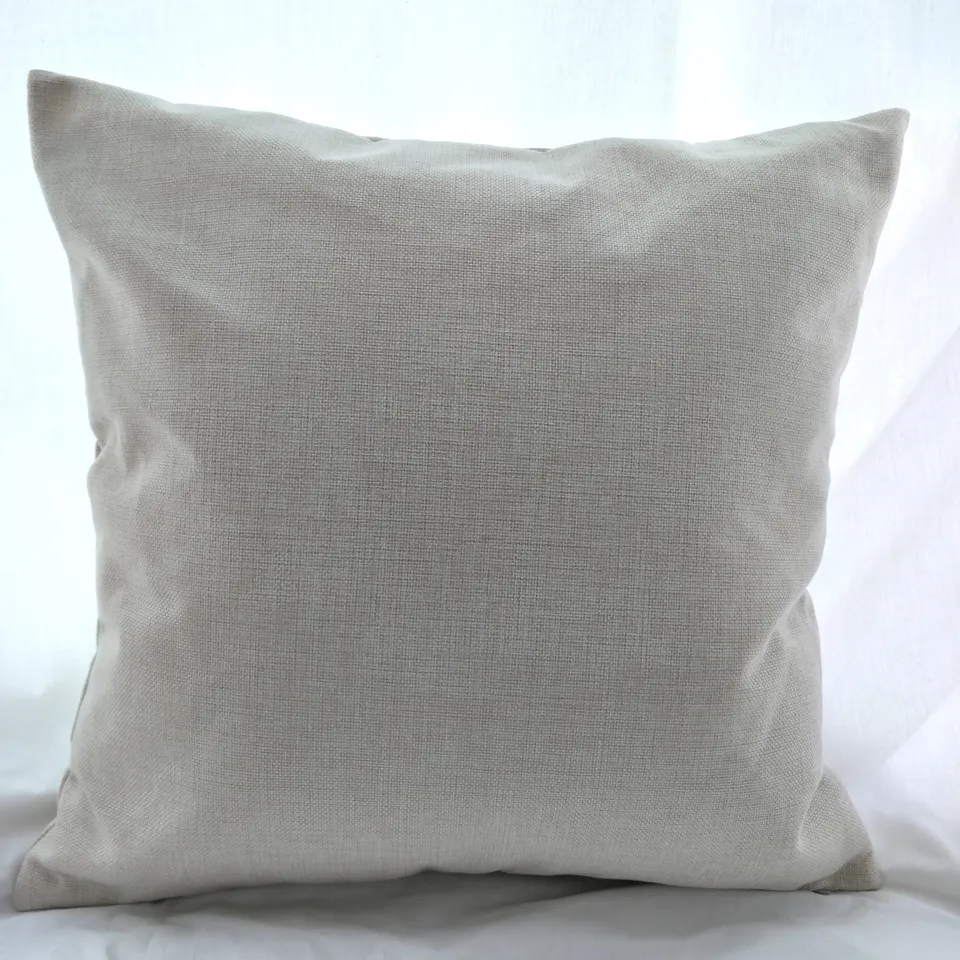 16x16 inches Natural Poly Linne Pillow Case Blanketter för DIY Sublimation Plain Burlap Cushion Cover Broderi Blanks direkt från fabriken