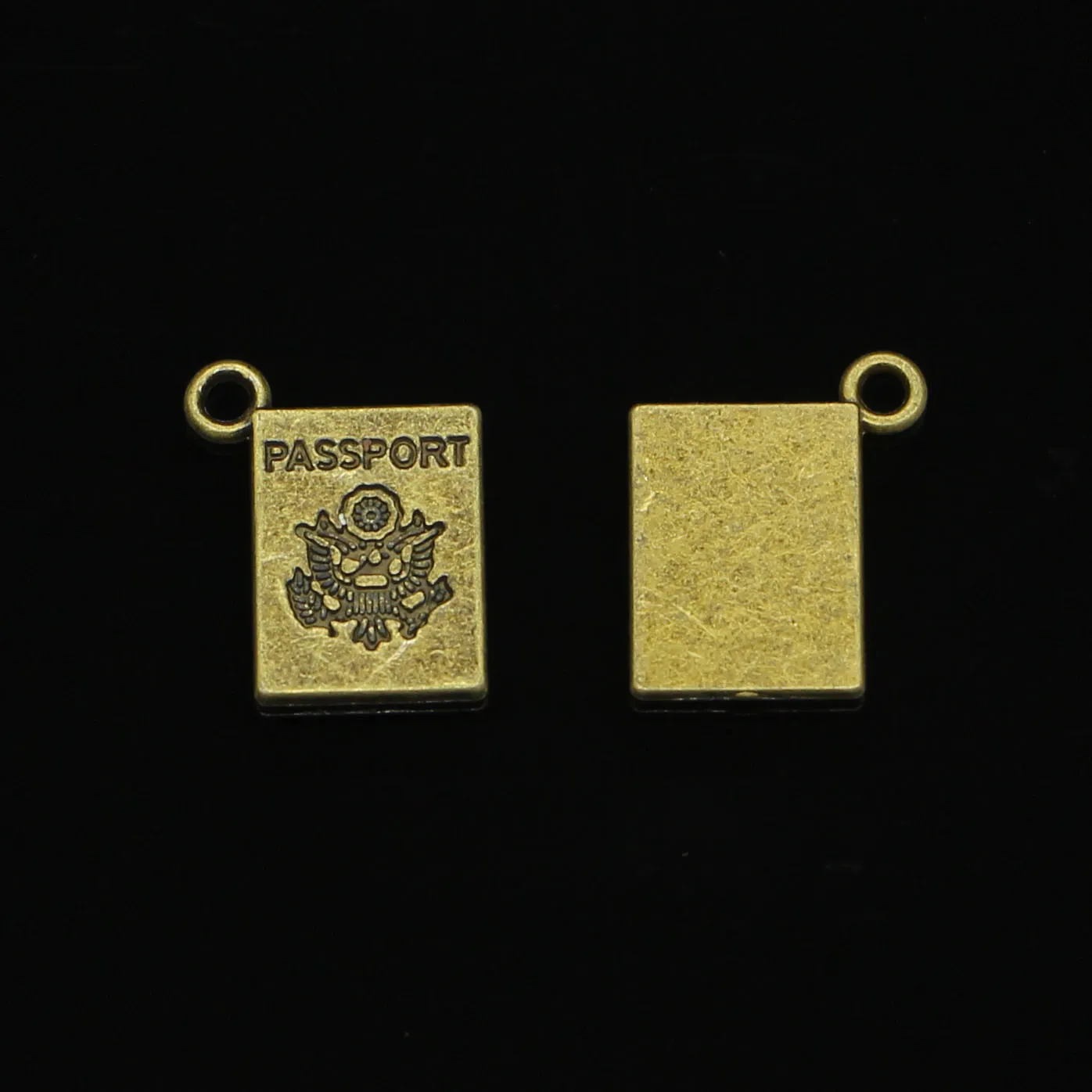 67 pezzi di ciondoli in lega di zinco placcato bronzo antico ciondoli per passaporto libro per creazione di gioielli pendenti fatti a mano fai da te 18 * 14mm