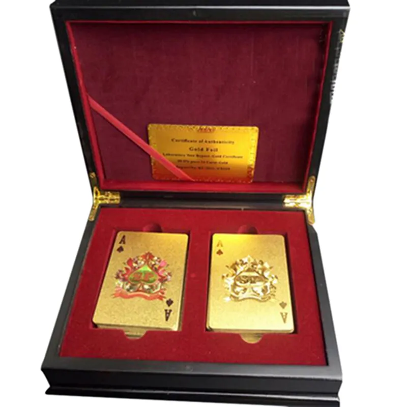 Impermeabile colorato dorato Gioco Pvc Poker Dubai Carte da gioco Carta Novità Collezione di alta qualità Sport Tempo libero Regalo Durevole