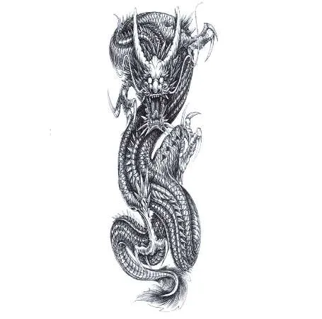 China Dragon Wodoodporne tymczasowe tatuaże mężczyźni pełne ramię flash tatuaż artys