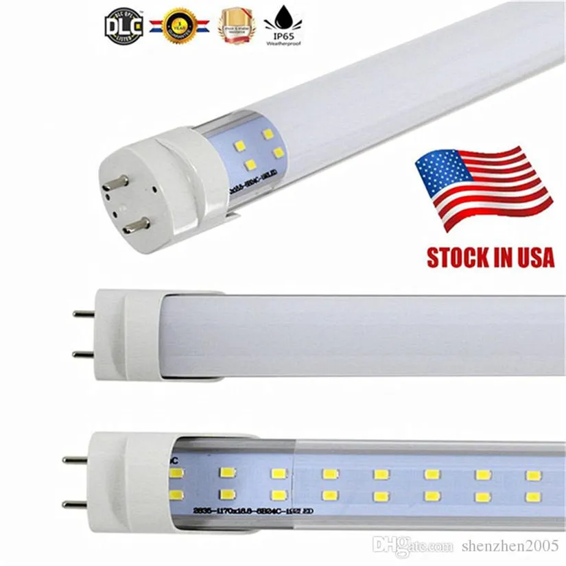 4 pies 22 W 28 W 45 W 3 pies 18 W 2 pies 11 W 2835 T8 4 pies Luces de tubo LED 3200 lm CRI85 Blanco cálido / natural / frío 1,2 m AC85-265V g13 bombilla fluorescente de repuesto de doble extremo de dos pines