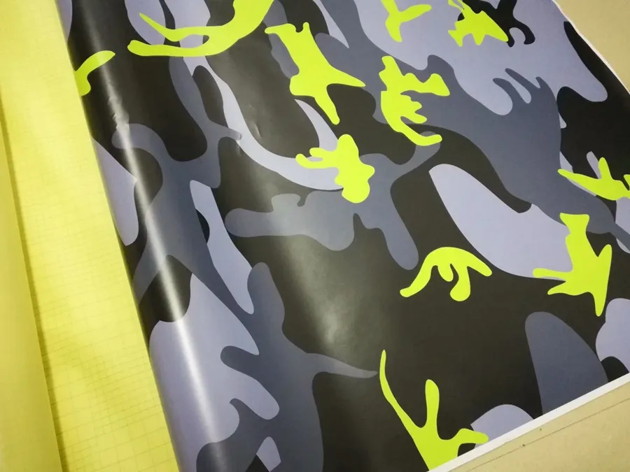 Ubran Camouflage Vinyl Wraps Snow Yellow, Black, And Gray Air Bubble Free  1.52x30m 5x98ft Graphic Camo Covers And Carbon Sticker From Bestcarwrap,  $78.99