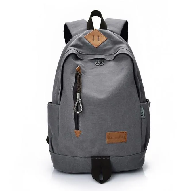 Diseñador de la marca-Nuevas mochilas de lona unisex para hombres Mochilas escolares grandes para adolescentes Niños Niñas Mochila de viaje para computadora portátil Mochila gris