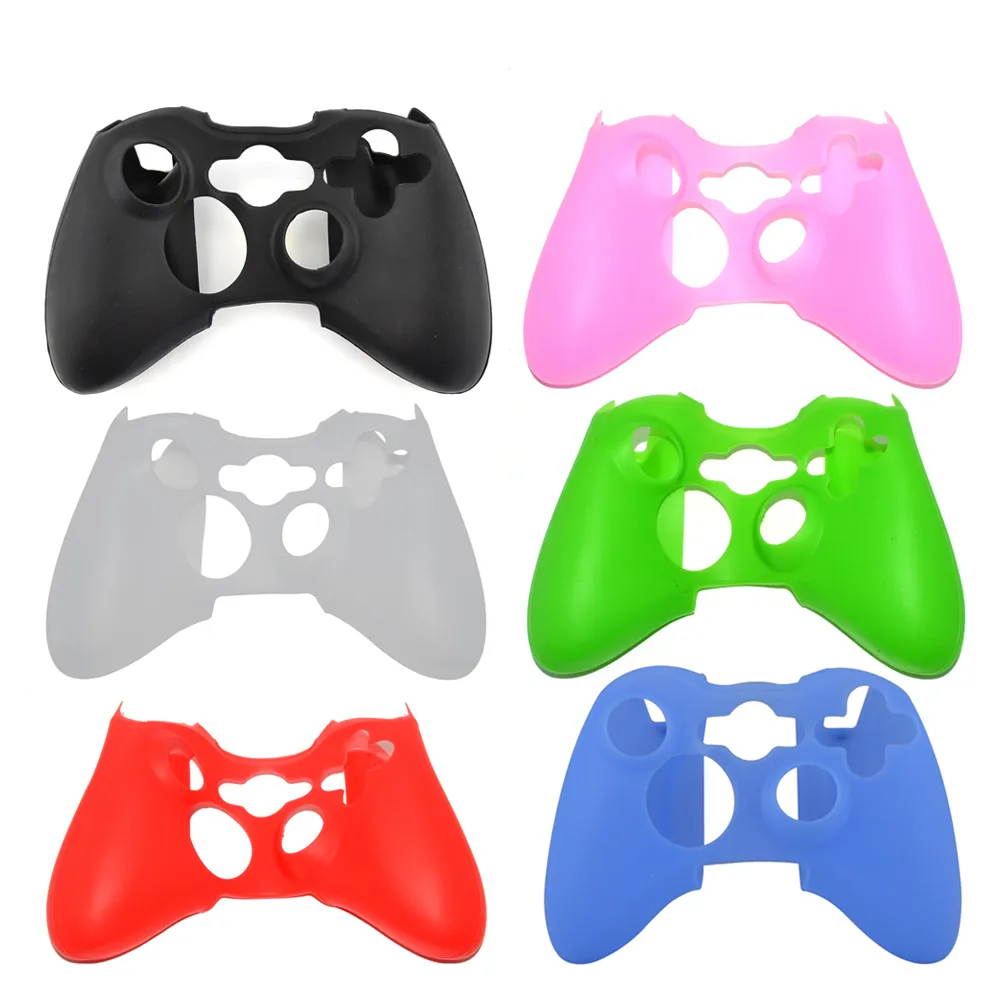 غلاف حالة الجلد الواقي للسيليكون الناعم لـ Xbox 360 Controller Rubber Shell Xbox360 Gamepad Protector DHL FedEx EMS