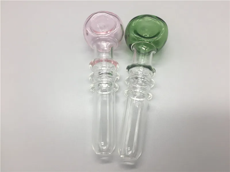 Cheap Colorful high quality spoon glass tobacco smoke pipe for smoking hand make pipe for sale