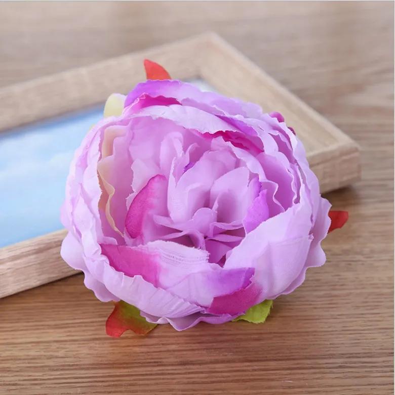 10 cm Peony Flower Head Artificial Flower for Wedding Party Home Decoration Diy Fake Flowers Wall Garland8202852