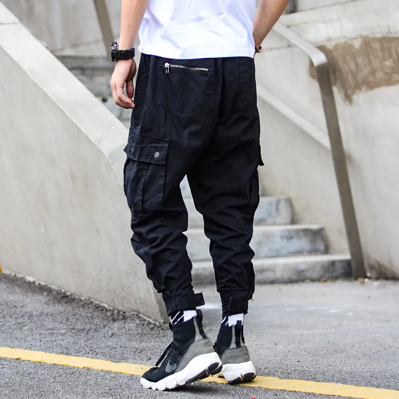 duanhu Men s Camouflage Jogger Jeans with Ankle Band and Big Pockets