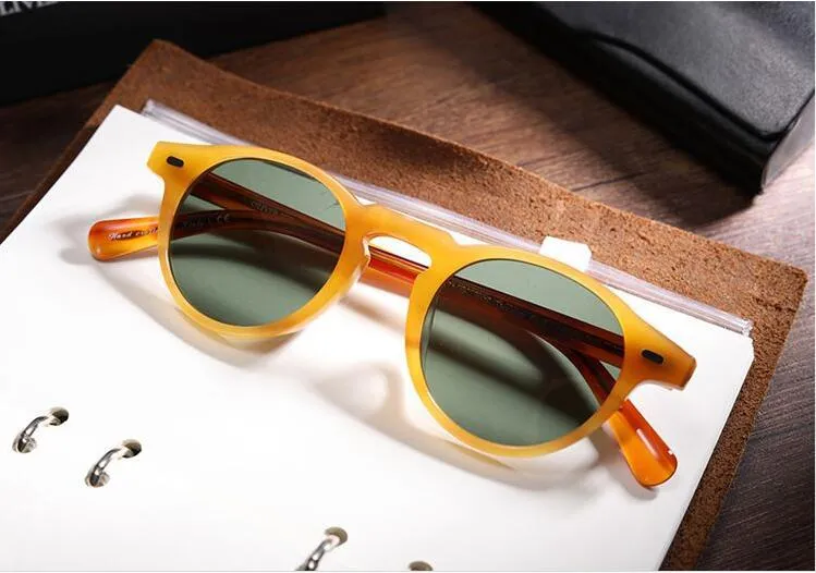 SPLOV Vintage Rap Occhiali da sole Uomo Donna Steam Punk Style Hip-Hop Piccola montatura rotonda in metallo Occhiali Retro Gafas De Sol con custodia  200000297