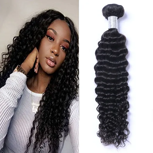 Malaysian Virgin Human Hair Deep Wave Curly Unprocessed Remy Hair Weaves Double Wefts 100g/Bundle Hair Wefts