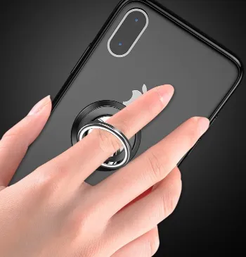 NUOVO supporto per anello porta Iphone Supporto per dito in metallo Supporto per auto disco magnetico rotante a 360 gradi creativo con sacchetto del opp