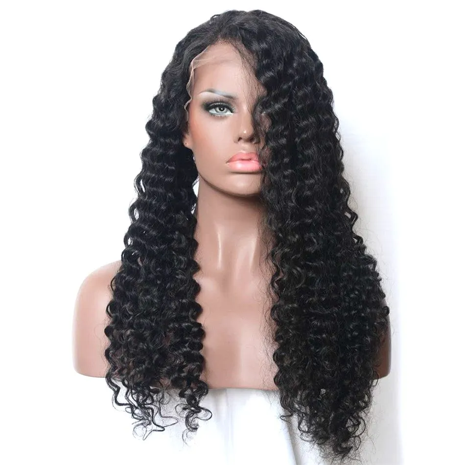 Kinky curly remy h￥r peruk f￶r svarta kvinnor mongoliska m￤nskliga h￥r spetsar front peruk 8-24 tum