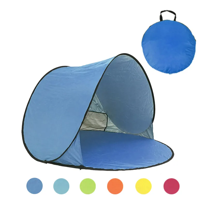 Tenda de praia Ultralight dobring tenda up automática aberta de família turística de peixe de pesca anti-UV Sun Totly Sun Shade