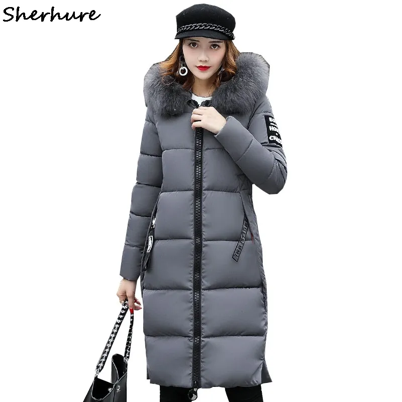 2017 Women Winter Jacket Coat Hooded Women Long Cotton-Padded Jacket Coat Tops For Oversize Parkas Outwear Casaco