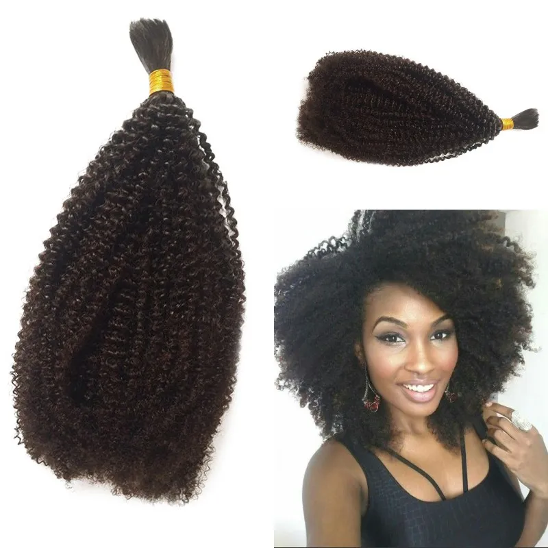 Mongools bulkhaar Afro Kinky Krullend Bulk Voor Vlechten Extensions van echt haar 8-26 inch Op voorraad FDSHINE