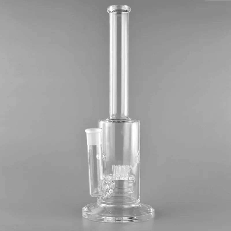 JM Flow Glass Bongs Clear Water Pipe Percolator Glasrör med 18mm kvinnlig ledning för rökning