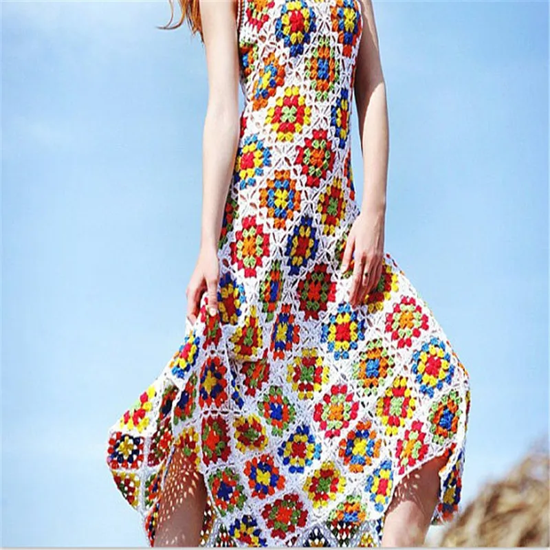 Womens Hippie Crochet Dress Handmade Cotton Boho... From Cn1001575306,  $323.62 | DHgate.Com