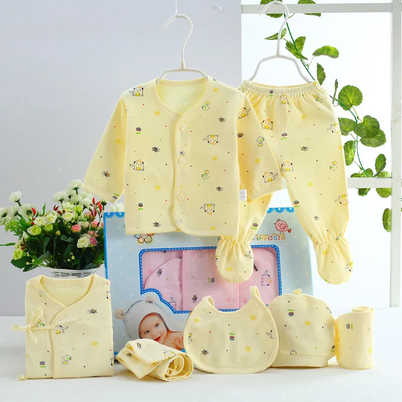 fashion (7pcs/set)Newborn Baby 0-6M Clothing Set  Baby Boy/Girl Clothes 100% Cotton spring Cartoon Underwear,Free Shipping