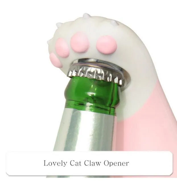 내 주방 가제 크리 에이 티브 고양이 발톱 손톱 병따개 귀여운 손 병 따개 막대 도구 유리 맥주 오프너 코르크 GA142