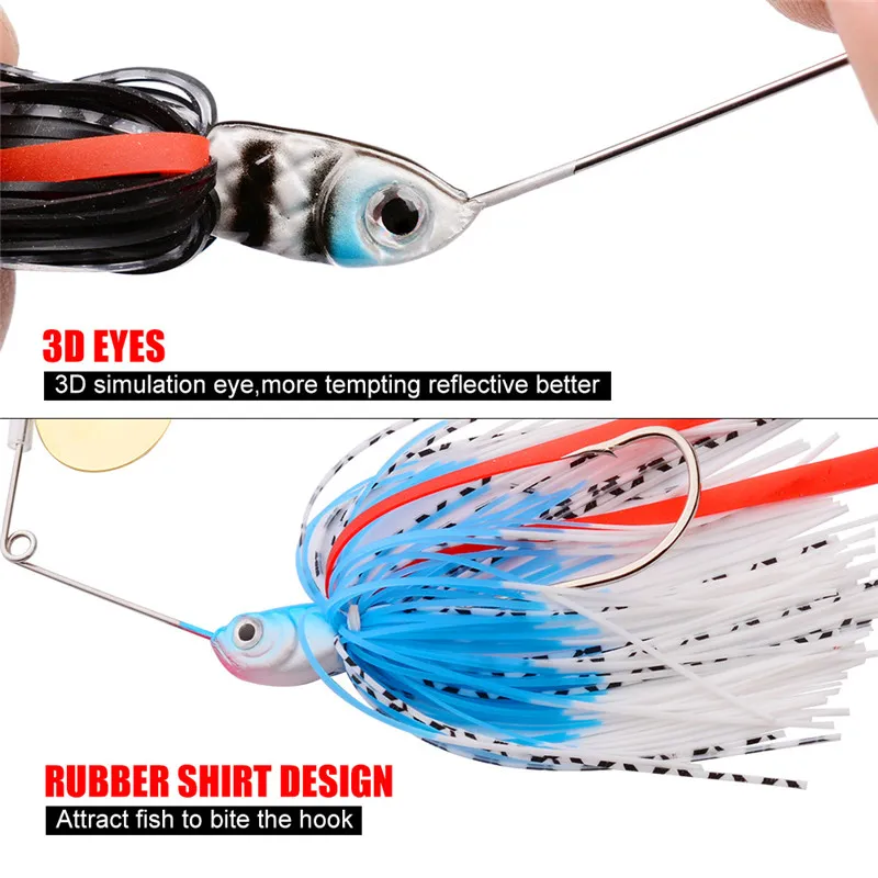 New High Quanlity Metal Spinner Gancio Buzzbit 15g Pesca Spinnerbaits Crankbaits Prawn Bass Sipner Lure