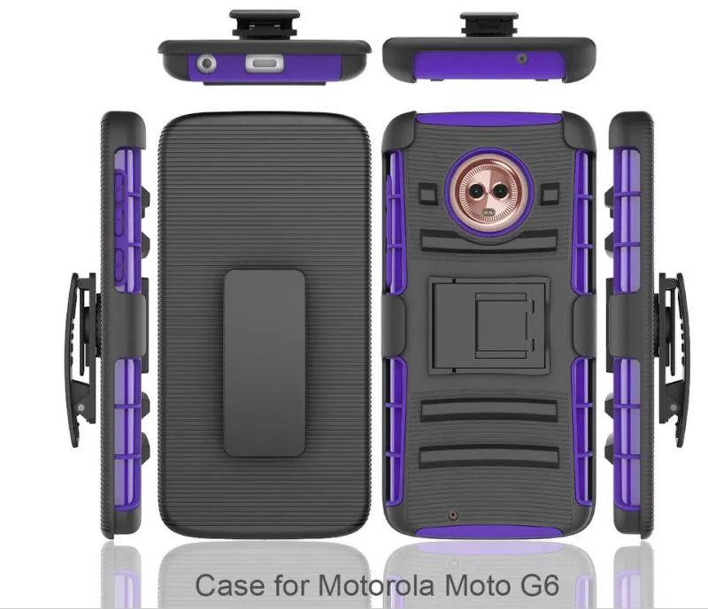 Capas telefônicas para LG Q7 Metropcs Samsung J3 J7 Clip Kickstand Cool Combo Holster Cinto protetor