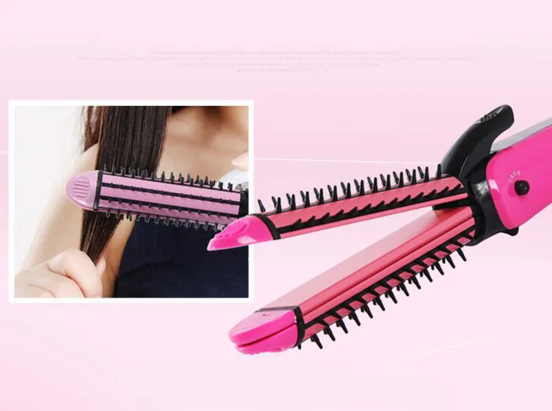 Three-in-one Hair Straightener Curling Irons Straightening Corrugation Board Curling Styling Tools Fries Hair Curlers shippin214Z