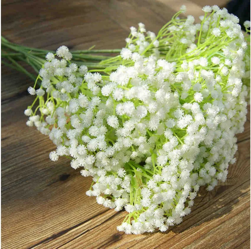 gypsophilaシルクベビーブ呼ぶ人工偽の絹の花の植物の家の結婚式のパーティーの装飾/ロット送料無料