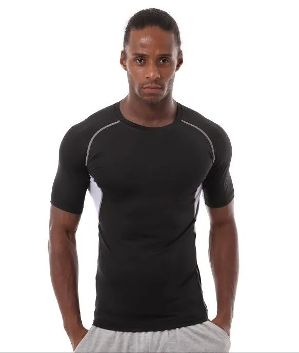 Men's Compression Quick dry T-shirt Running Sport Gym Fitness