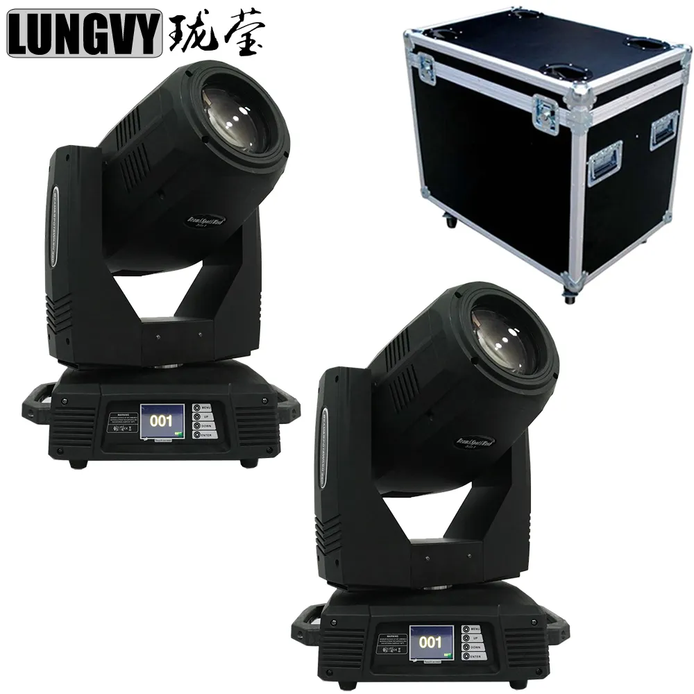 Gratis verzending 2 stks / partij met flightcase 350W 17R Wash Spot Beam 3in1 Moving Head Light LED Stage Lighting for Professional DJ