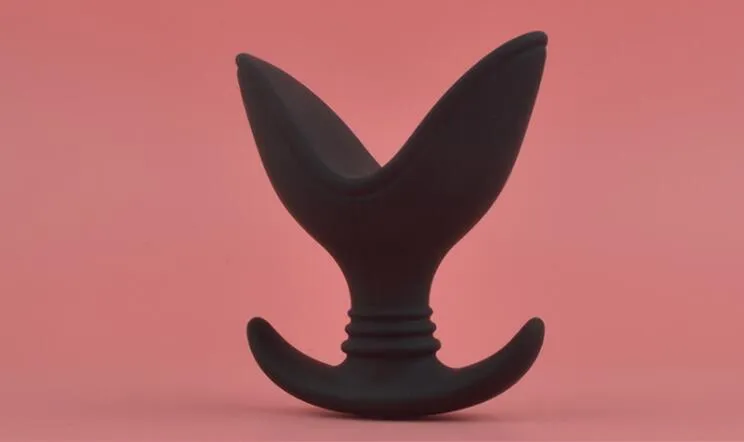 Brinquedos sexuais Silicone choque dispositivo de expansão anal Outer voltar plugue anal Crisântemo anal dilatador adulto brinquedos sexuais