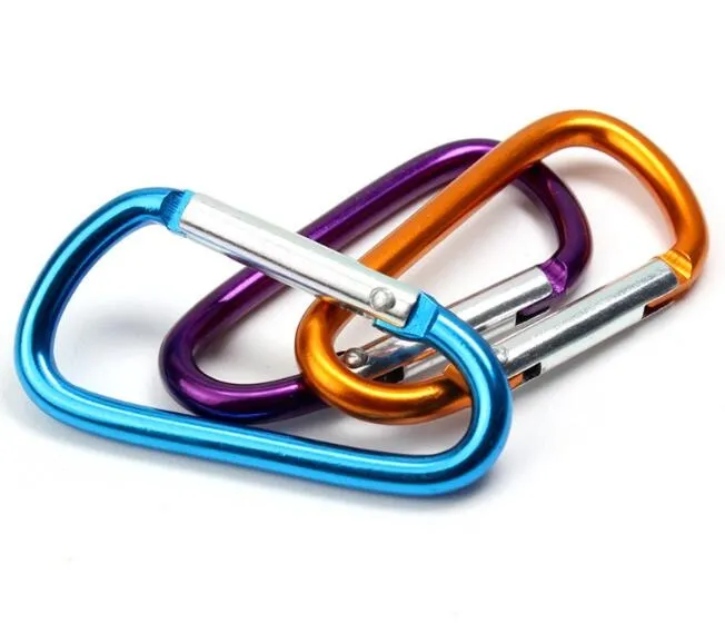 Carabiner Ring Keyrings Key Chains Mini Mini Metal Carabiners في الهواء الطلق الرياضية Camp Snap Clip Hook Keykain المشي لمسافات طويلة