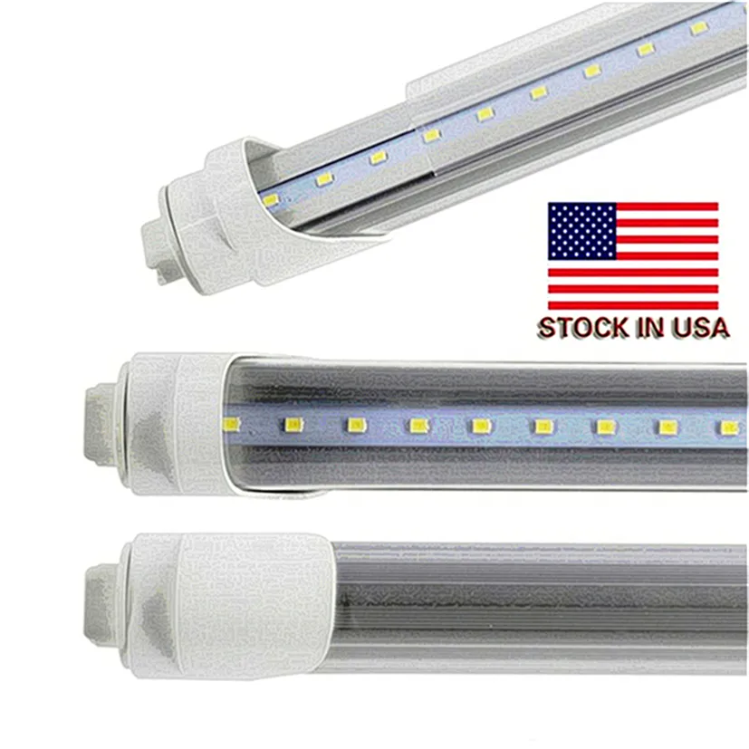 R17D t8 led tube lights 8ft 45W 2.4m Fluorescent Lamp Rotating smd2835 192leds 4800lm AC85-265V single pin warm pure cool white