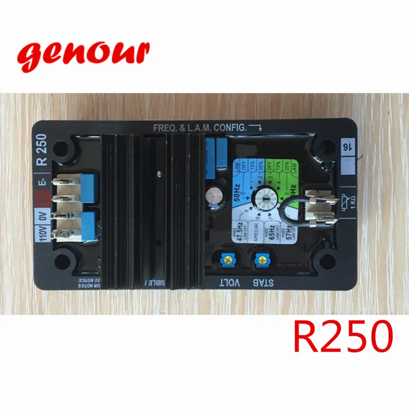 Regolatore di tensione automatico Genour R250 per generatore Leroy Somer AVR R250 ricambio alternatore brushless di alta qualità233D
