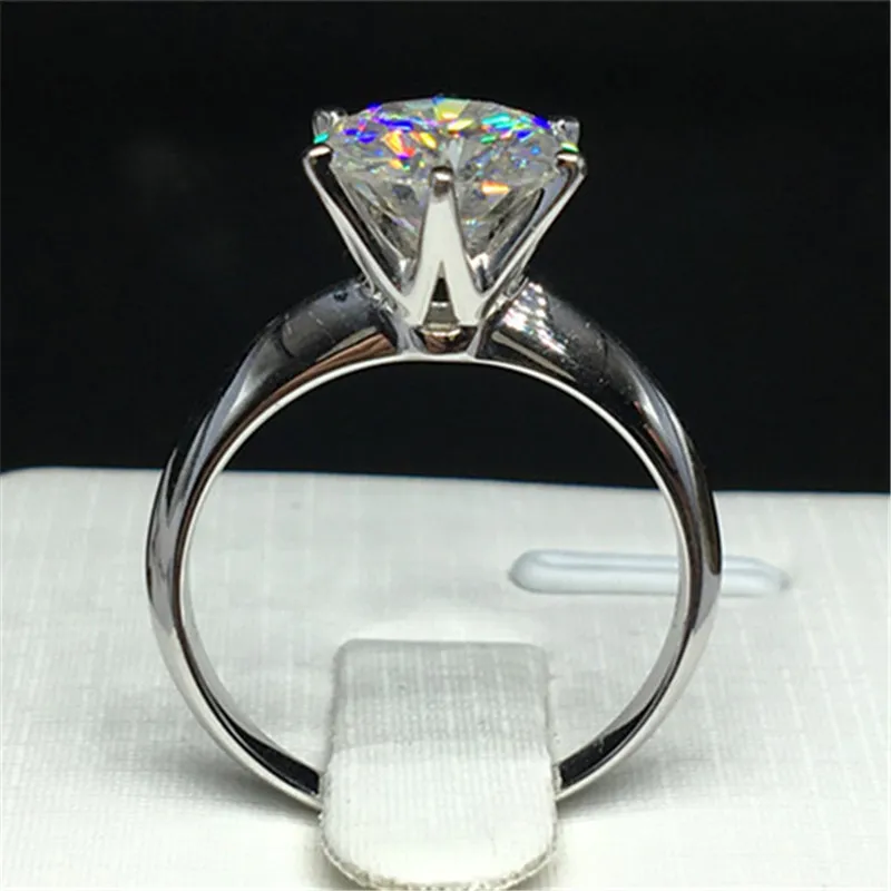 2018 Solitaire Ring 100% Soild 925 Sterling Zilveren Sieraden 1.5ct Sona Diamond CZ Engagement Wedding Band Ringen voor Dames