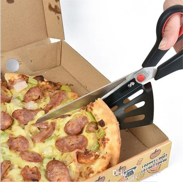 분리형 피자 가위 스테인레스 스틸 피자 셔블 가위 유형 피자 베이킹 도구 Bakeware 주방 가위 b789