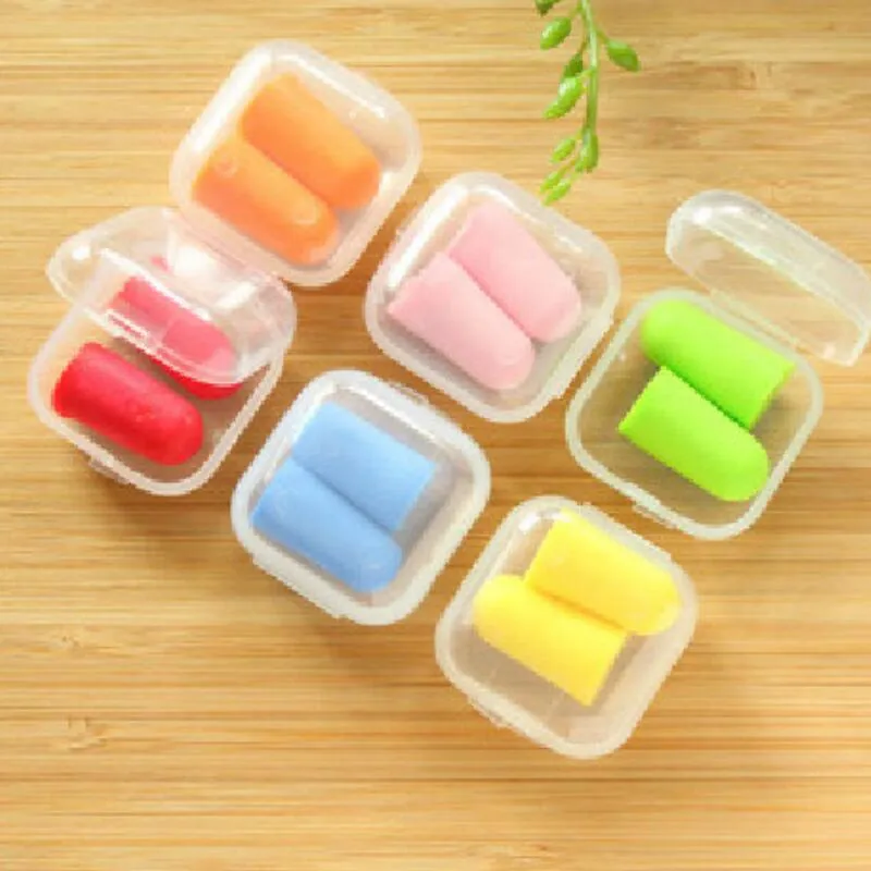 New Bullet Shape Foam Sponge Earplug Ear Plug Keeper Protector Travel Portable Sleep Noise Reducer LX3865