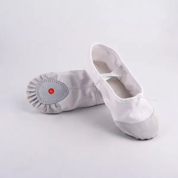 20 boyutları çocuk yetişkin tuval bale dans ayakkabıları terlik çocuklar için pointe dans jimnastik bale dans ayakkabıları yetişkin