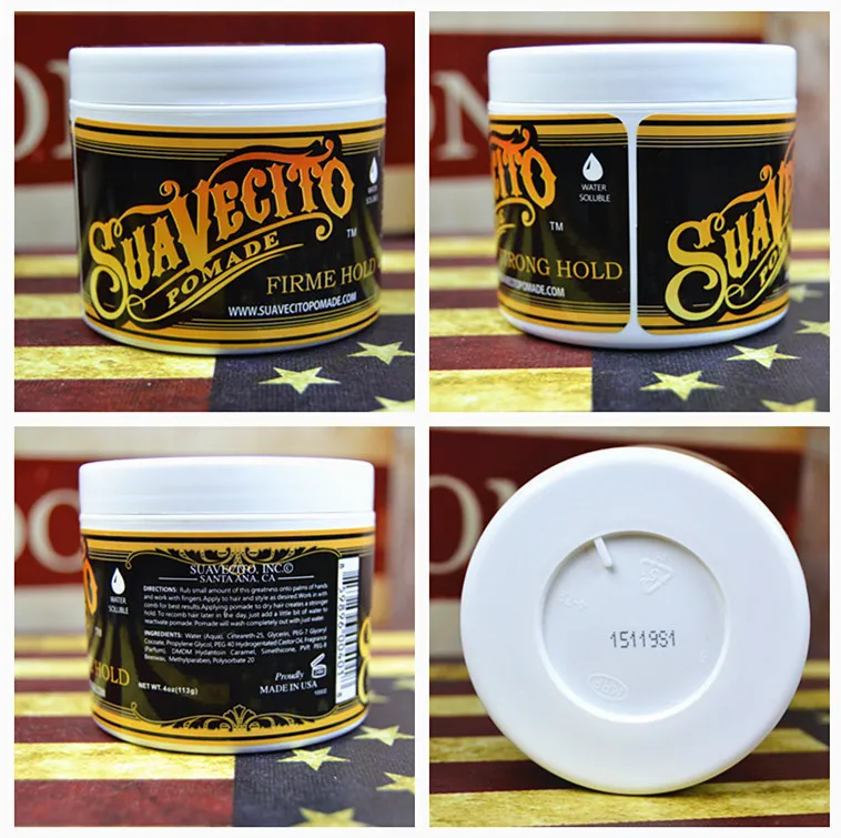 113G Suavecito Pomade Hair Waxes Strong Style Restoring Pomade Hair Gel Style Tools Firme Hold Big Skeleton Slicked Back Hair Oil 7285505