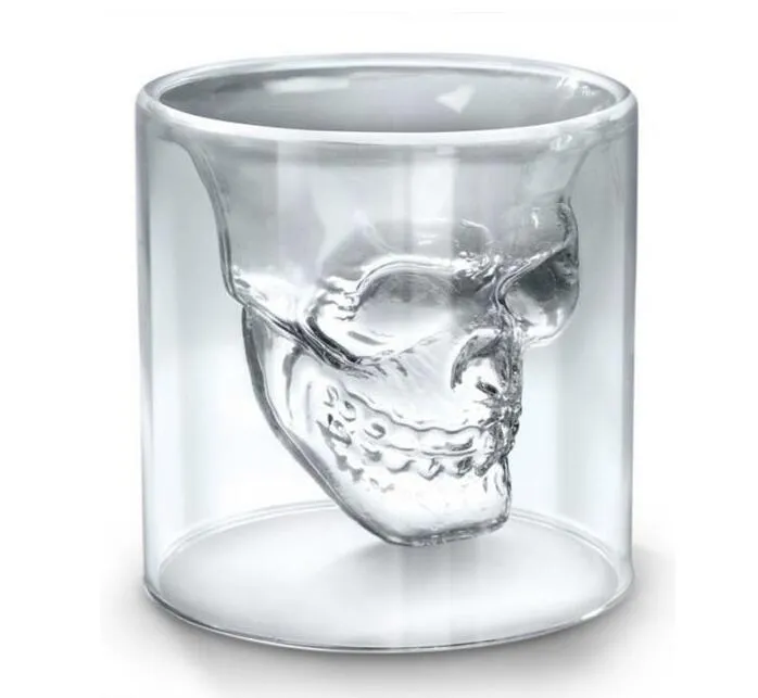 25Ml Coupe À Vin Crâne Verre À Bière Whisky Halloween Décoration Créative Fête Transparent Verres À Boire Verres FMT2129