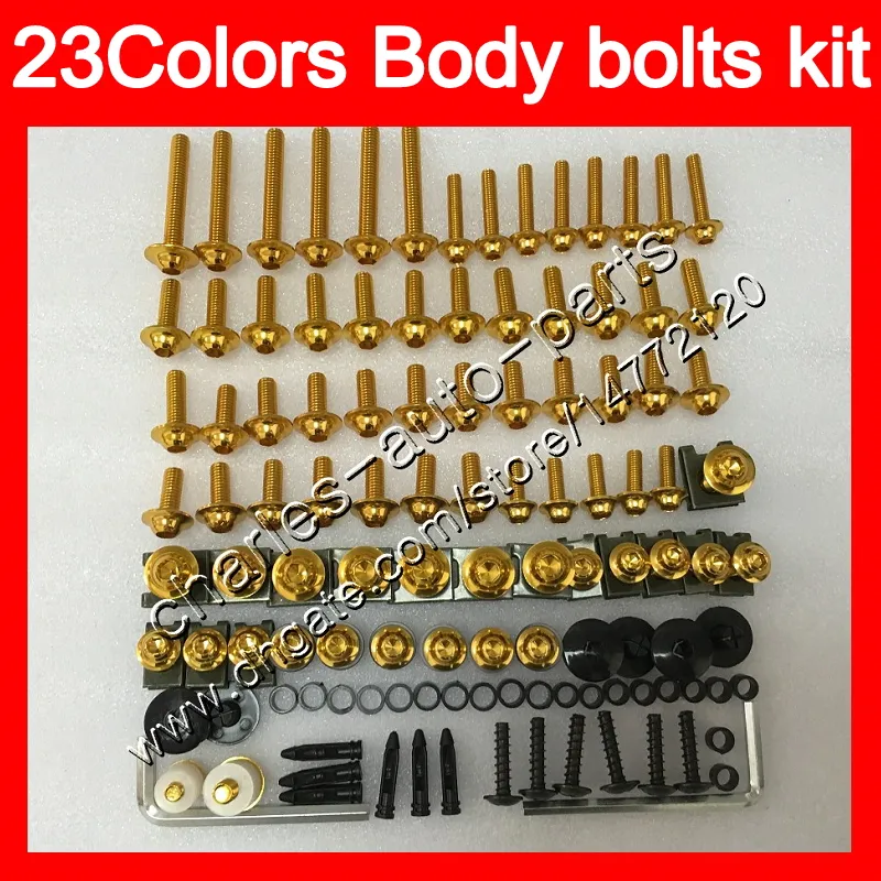 Fairing bolts full screw kit For KAWASAKI ZZR600 05 06 07 08 ZZR 600 2005 2006 2007 2008 05-08 Body Nuts screws nut bolt kit 25Colors