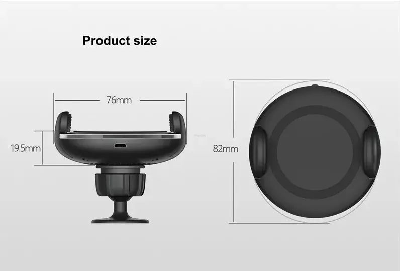 Chargeur sans fil de voiture 2 en 1, avec type de ventilation ou base à double autocollant, pour téléphones intelligents Samsung Galaxy S7 S7 edge/S6/S6 Edge